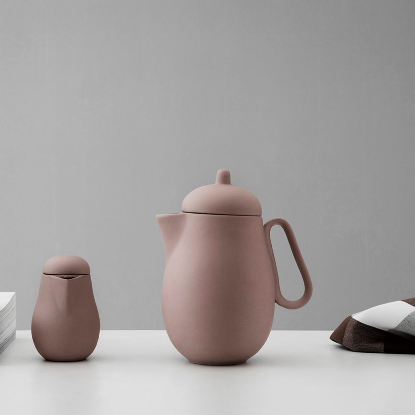 Porcelain teapot 1L, color Terracotta, strainer - Artifex Living