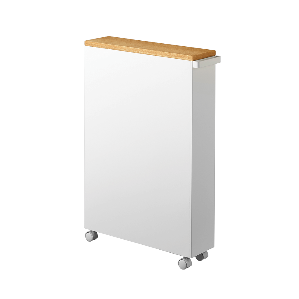 Semi-Closed Storage Cart – White
