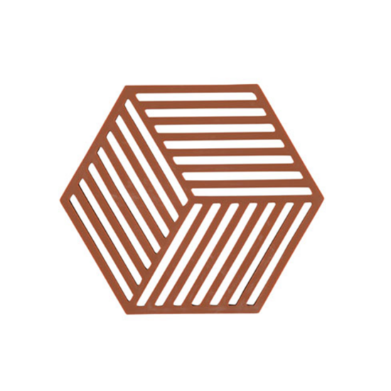 Silikoonist kuumaalus Hexagon terrakota