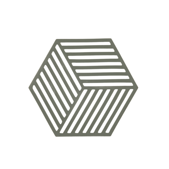 Silikoonist kuumaalus Hexagon oliiviroheline