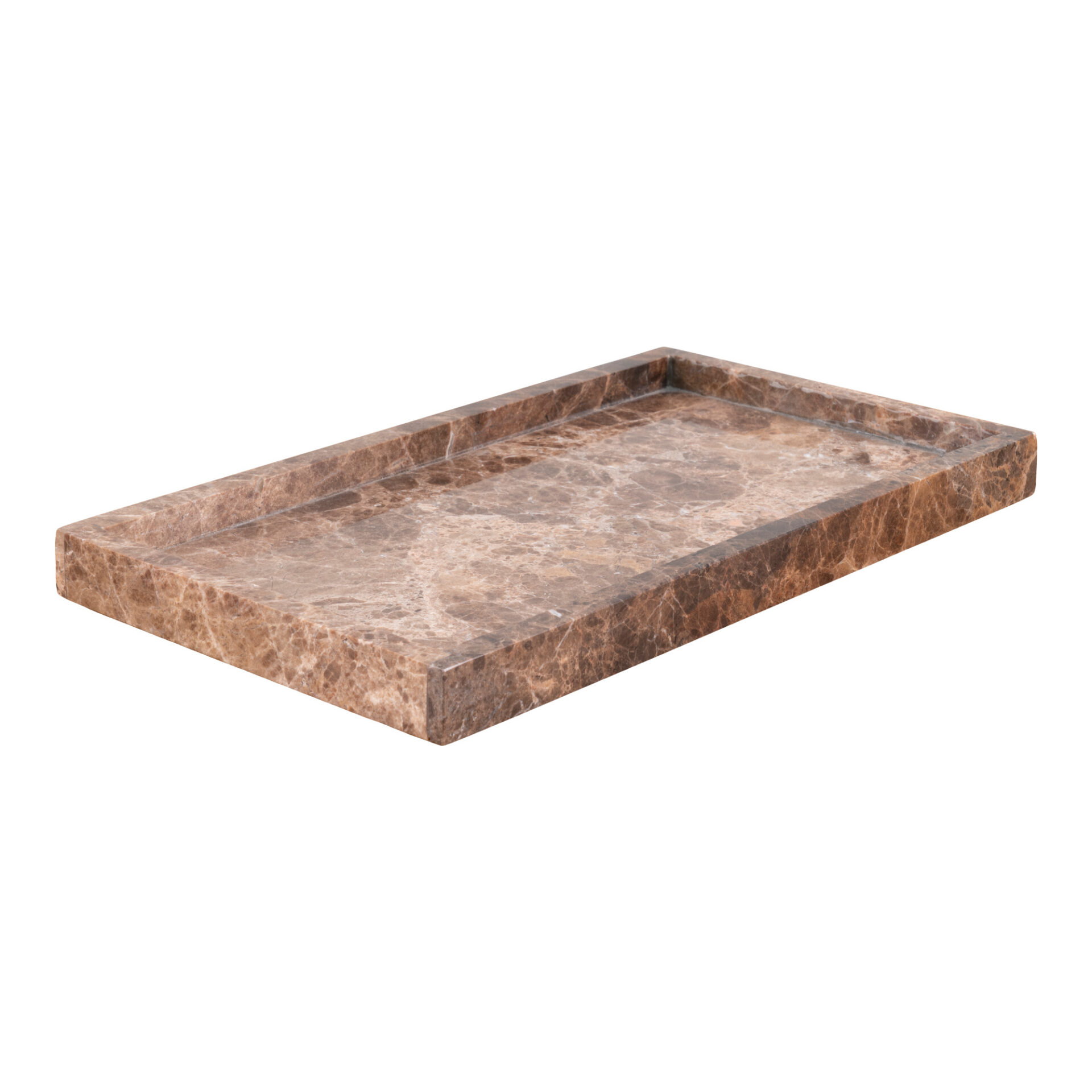 Marble tray 27x15 cm – brown