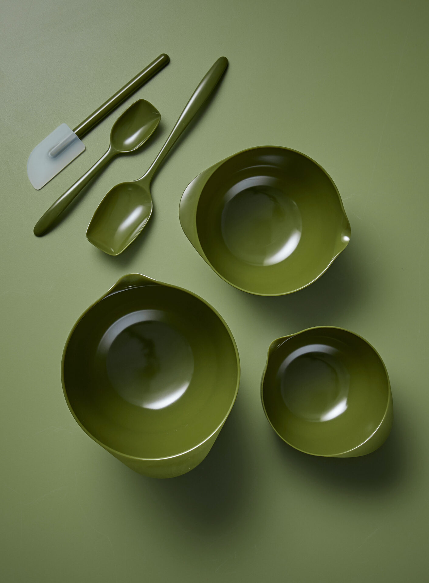 Small silicone spatula – olive