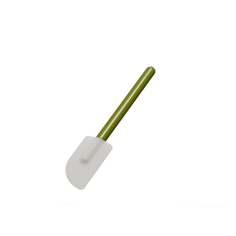 Rosti väike spaatel silikoonist oliiviroheline